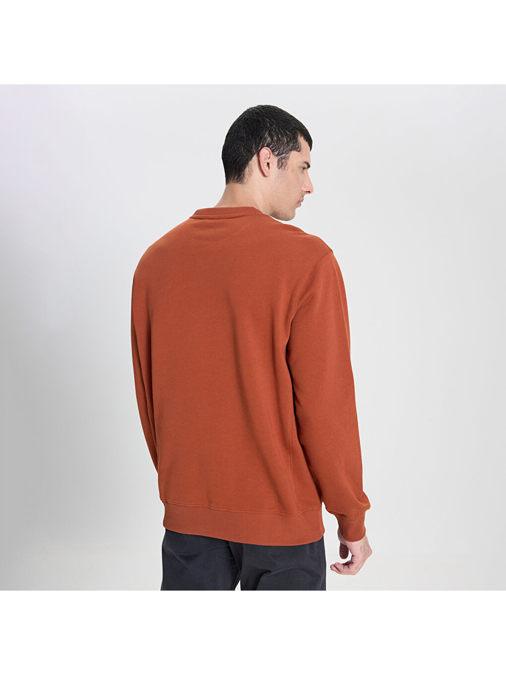 Lee Erkek Turuncu Yuvarlak Yaka Sweatshirt - 3