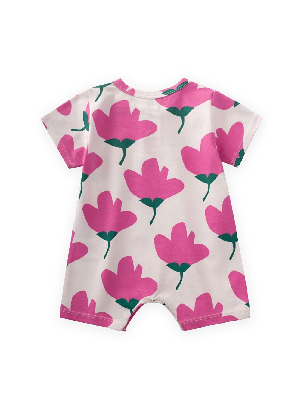 Beyaz Kız Çocuk Desenli Tulum-1