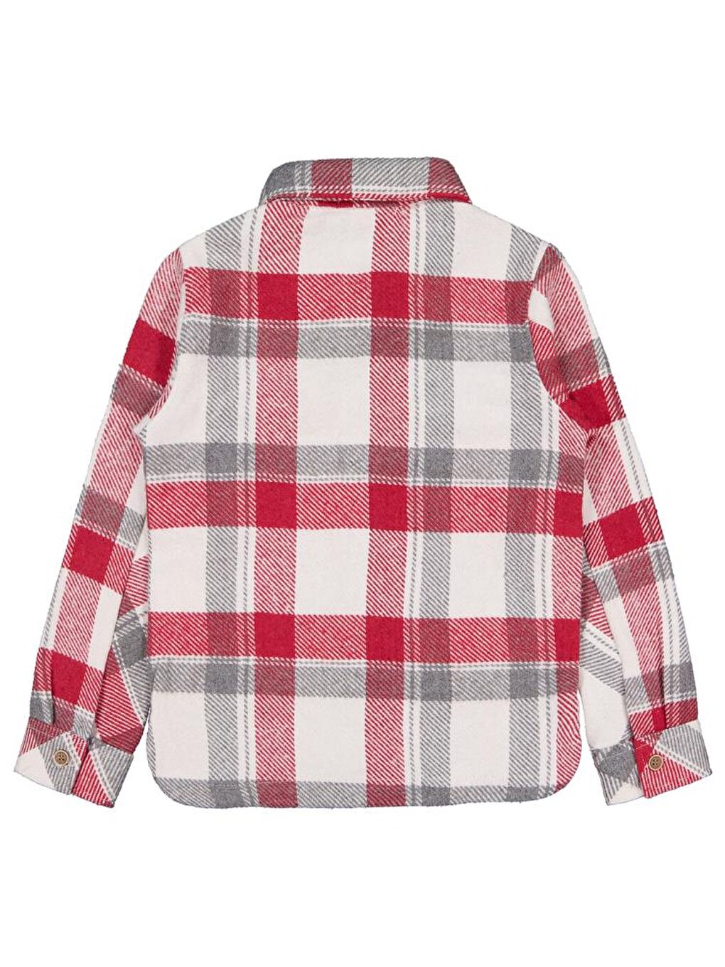 Boys Çift Cepli Ekoseli 6-9 Yaş Gömlek - Kırmızı 7-8 Yaş-1