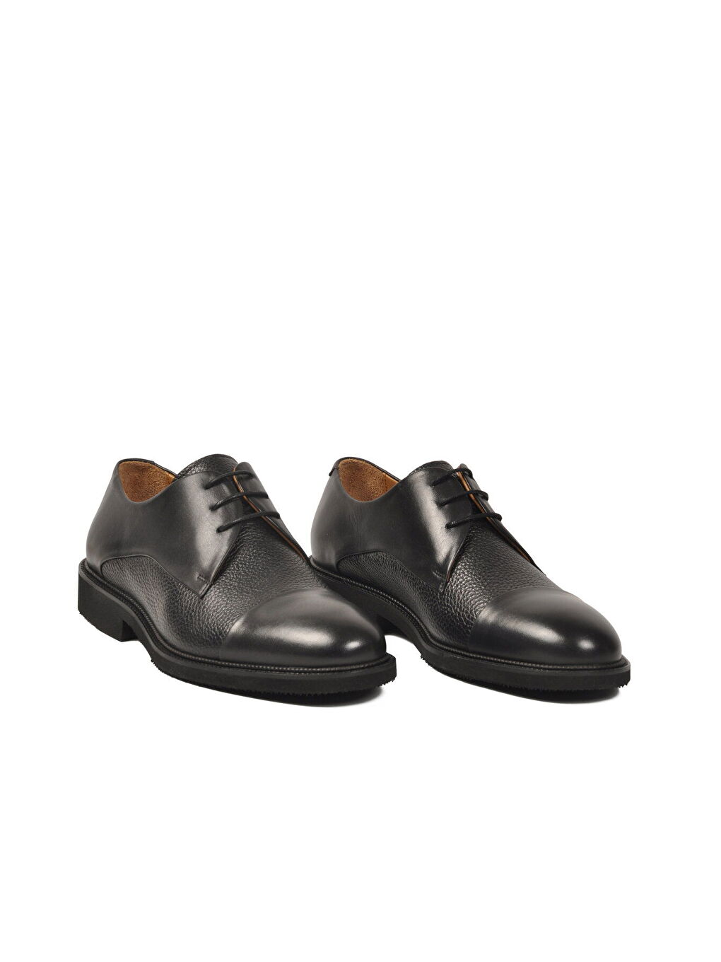 Siyah Hakiki Deri Erkek Klasik Ayakkabı 3264 M-2
