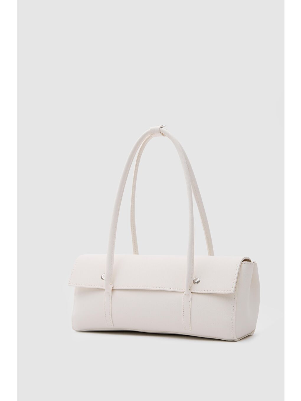 Ekru Mari Vintage Baget Çanta Krem-1