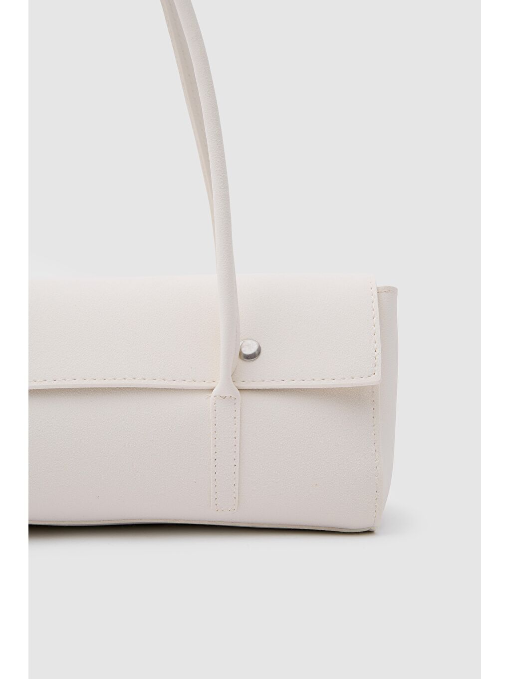 Ekru Mari Vintage Baget Çanta Krem-2