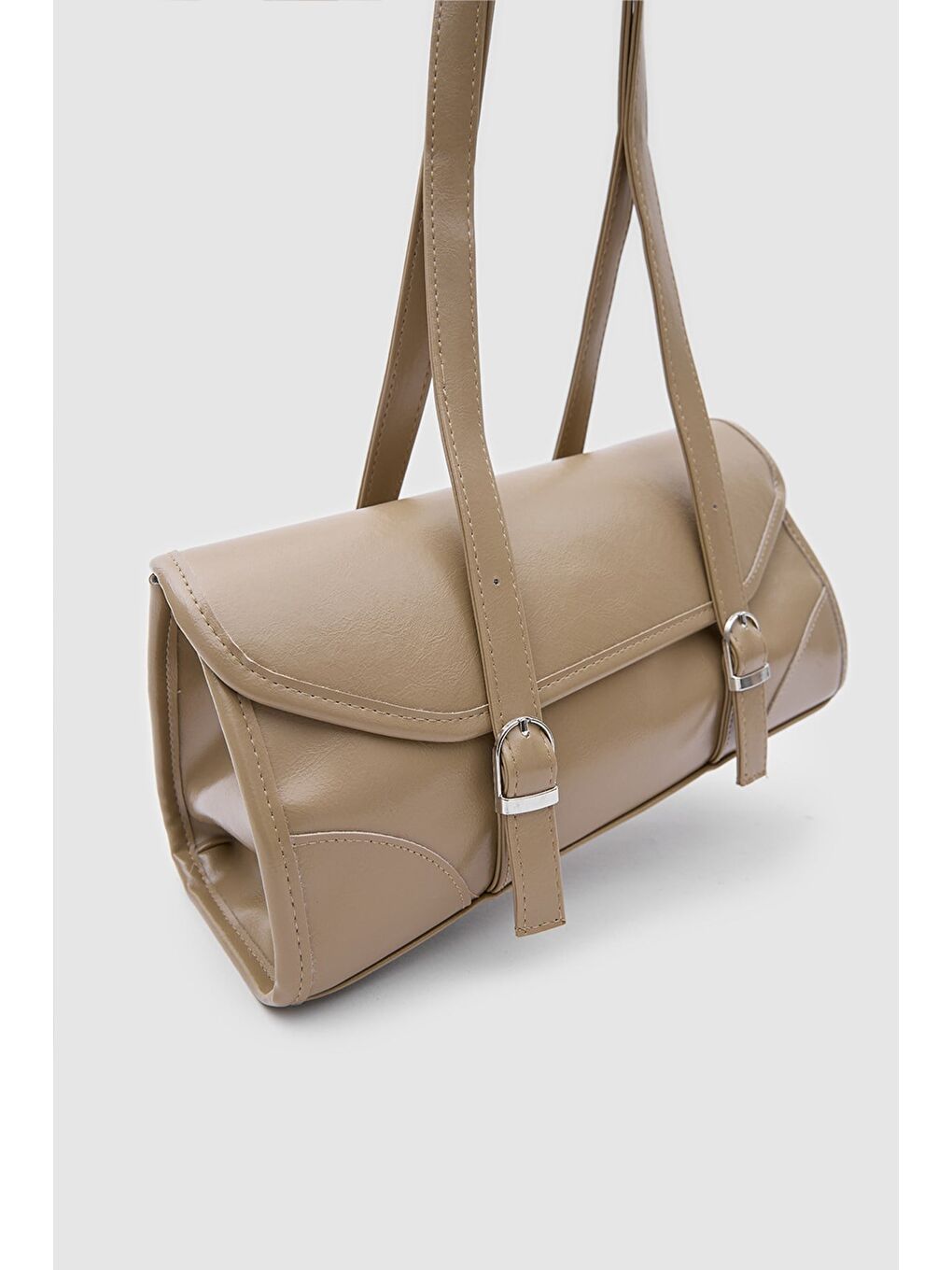 Lue Vintage Baget Çanta Bej-2