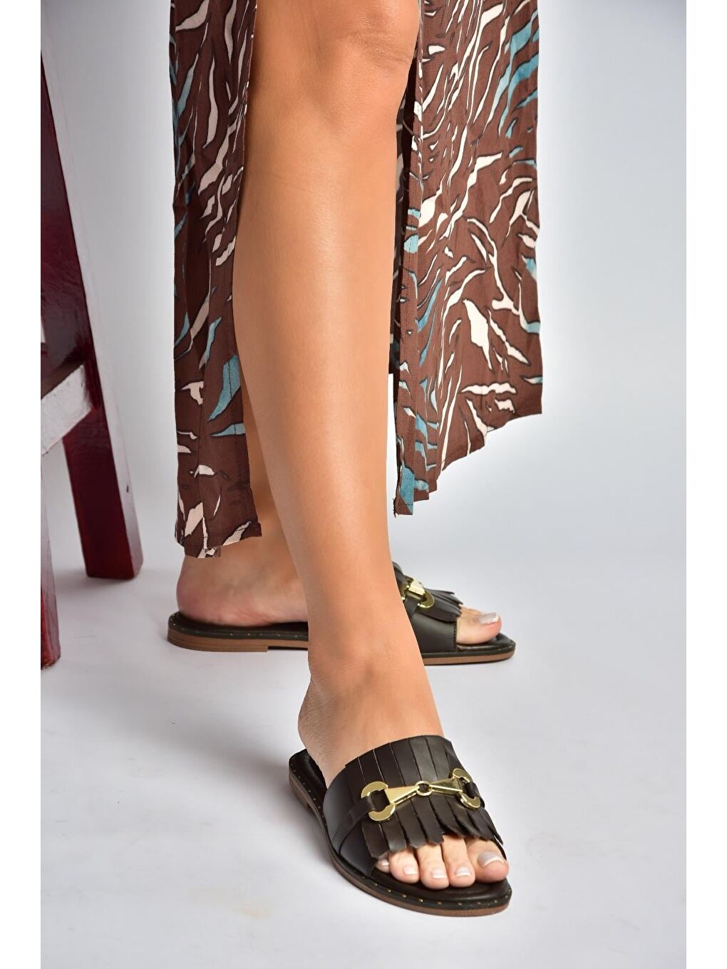 Kahverengi Kadın Terlik Y291873003-3