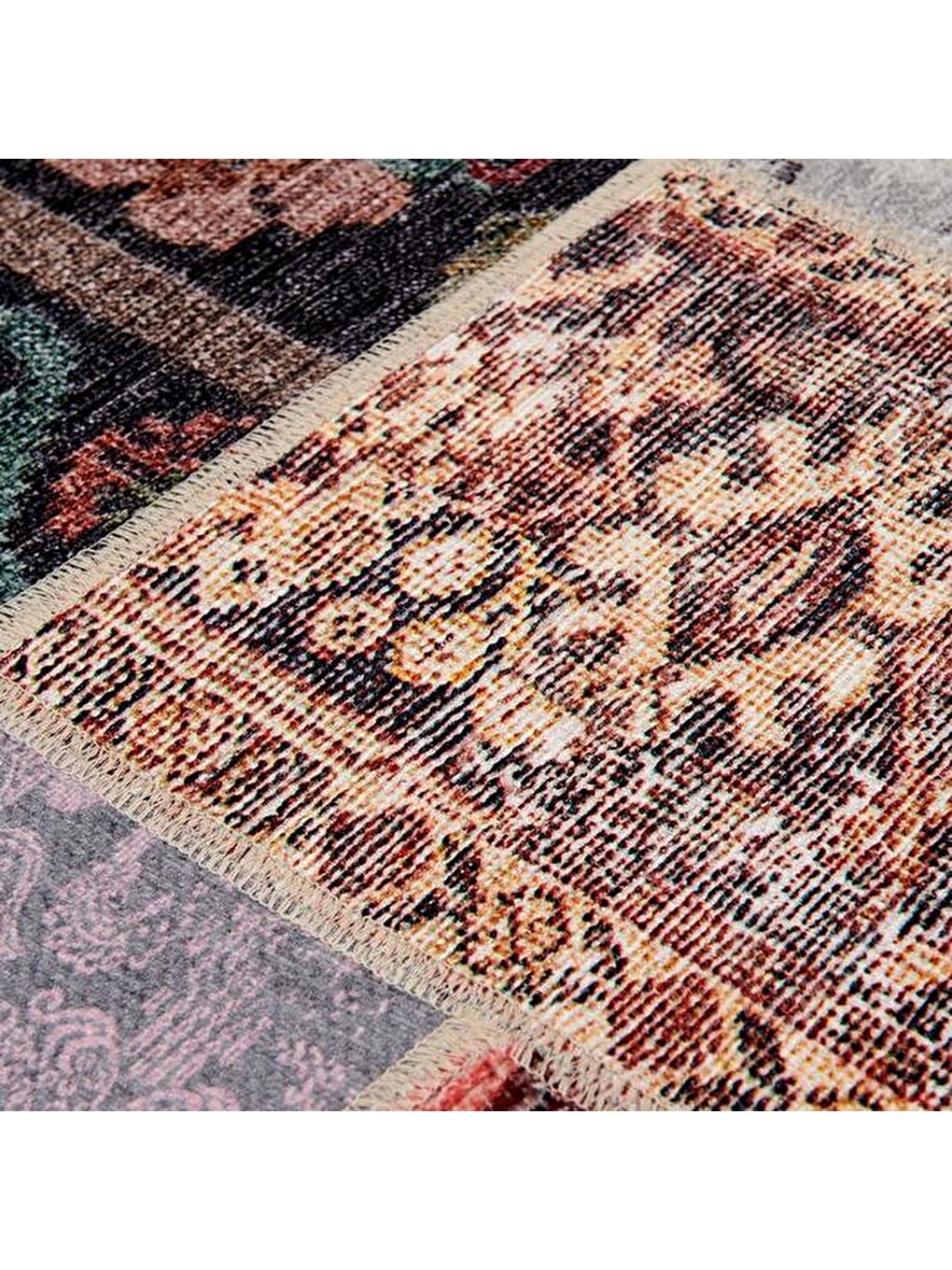 Karışık Patchwork Halı - Asorti - 120x180 cm-1