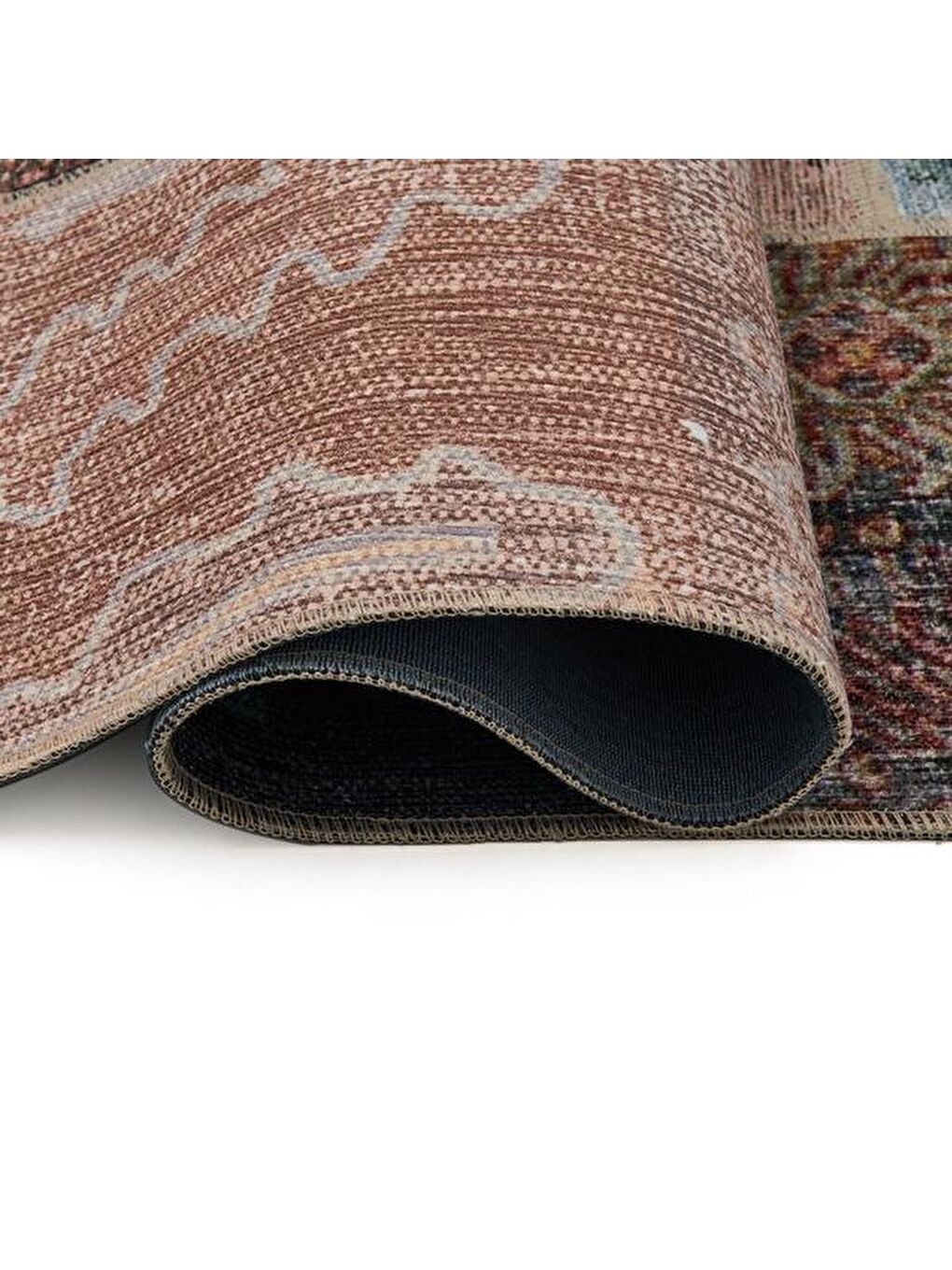 Karışık Patchwork Halı - Asorti - 120x180 cm-4