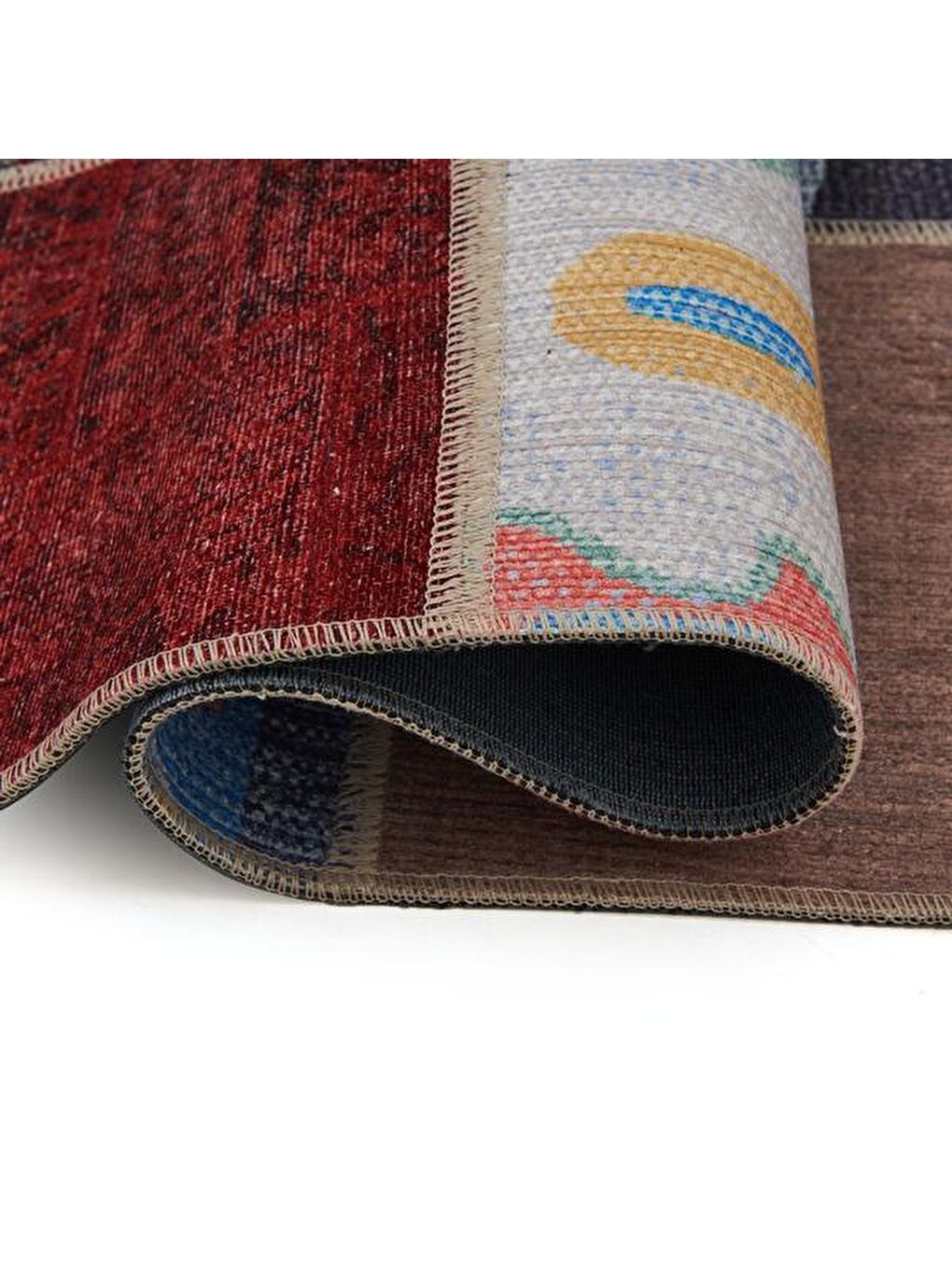 Karışık Patchwork Halı - Asorti - 120x180 cm-9