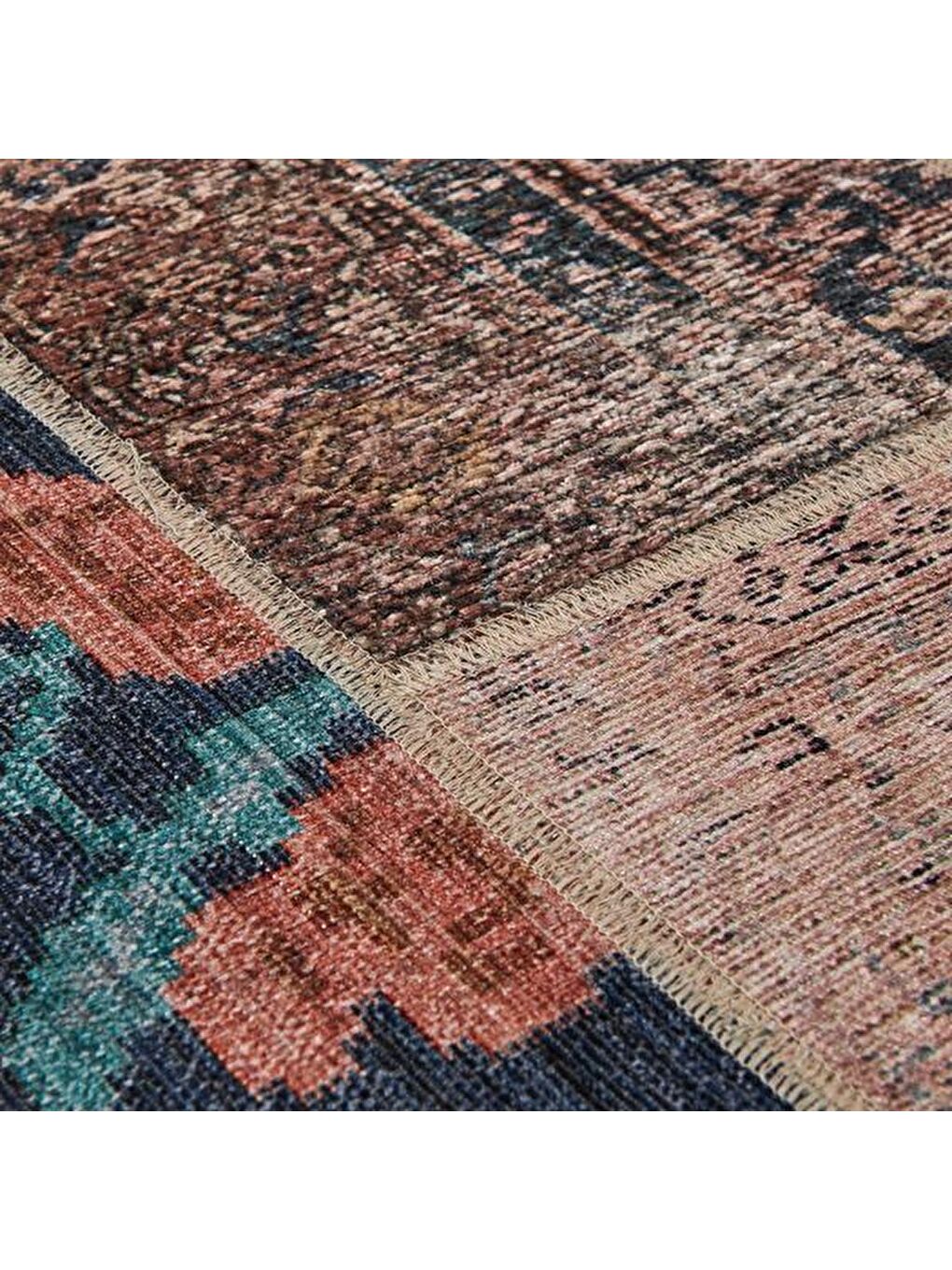 Karışık Patchwork Halı - Asorti - 120x180 cm-10