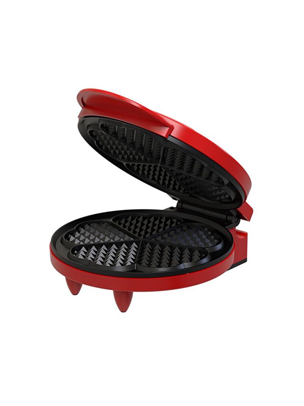 SSM-2595 Waffle Makinesi 850W | 182 mm Yapışmaz Döküm Plaka Kırmızı | 5 Dilimli Waffle-6