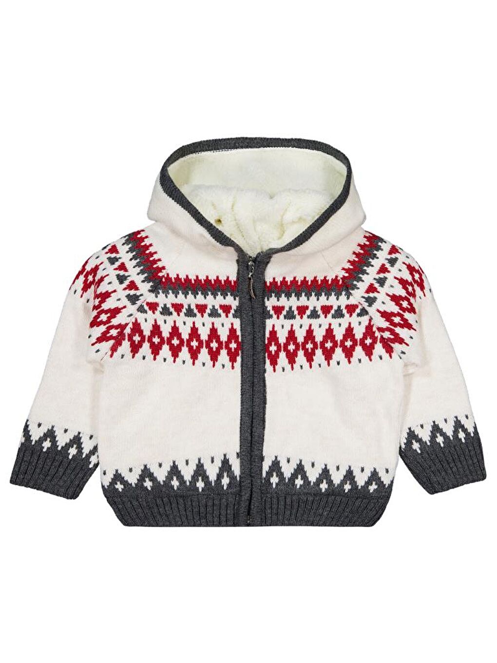 Girls Etnik Desenli 2-5 Yaş Hırka - Bej 2-3 Yaş