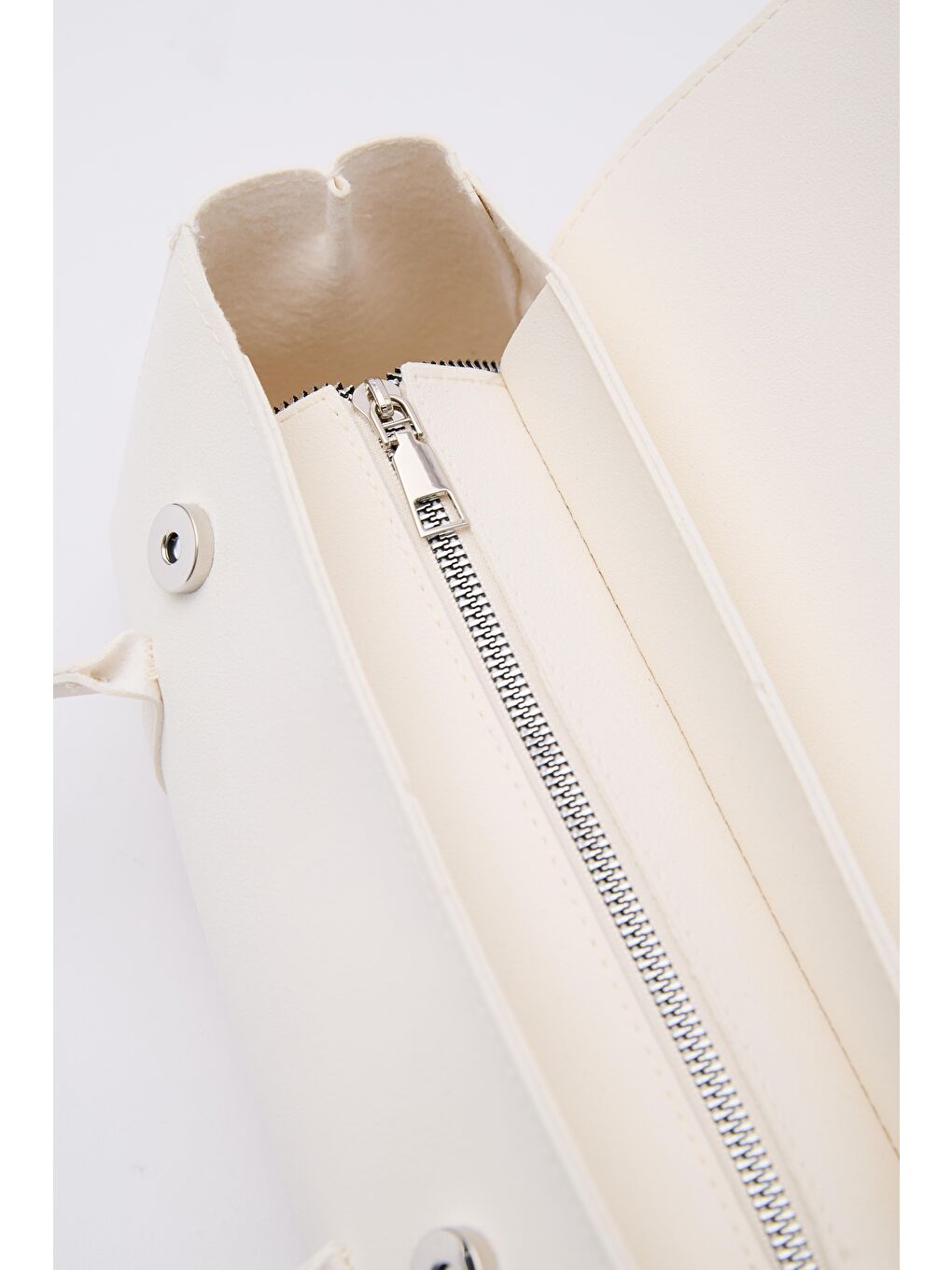 Ekru Mari Vintage Baget Çanta Krem-6