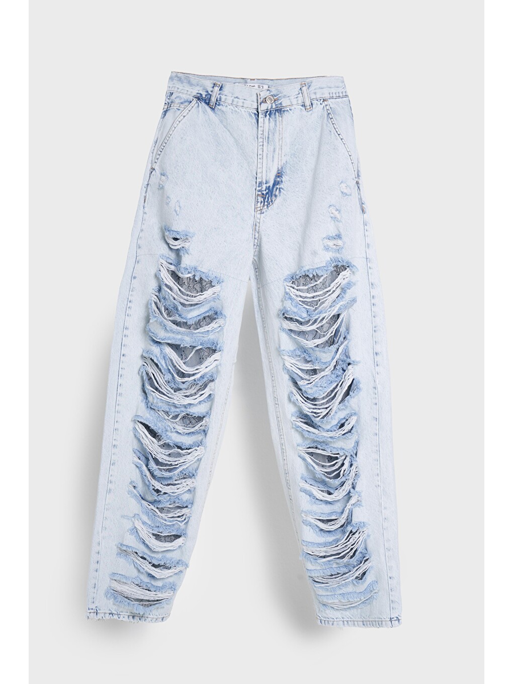 Mavi Kadın Ice Jean Rengi D-11s5-100 Skater Fit Dantel Yırtık Detaylı Tasarım Denim Jean-1