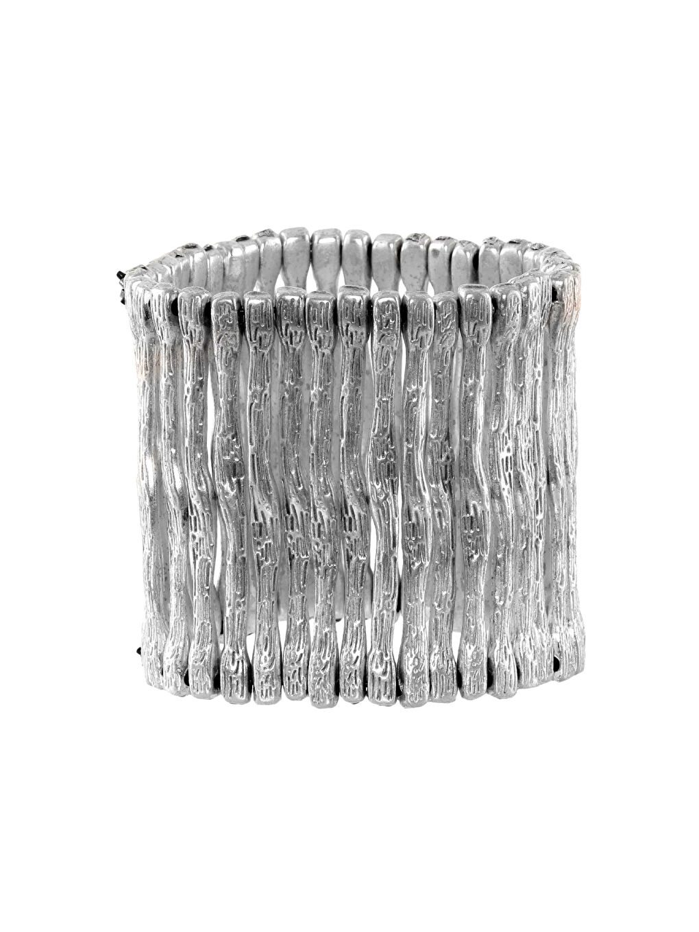 Gri Kadın Antik Gümüş Kaplama Lastikli Bileklik&Kol Aksesuarı