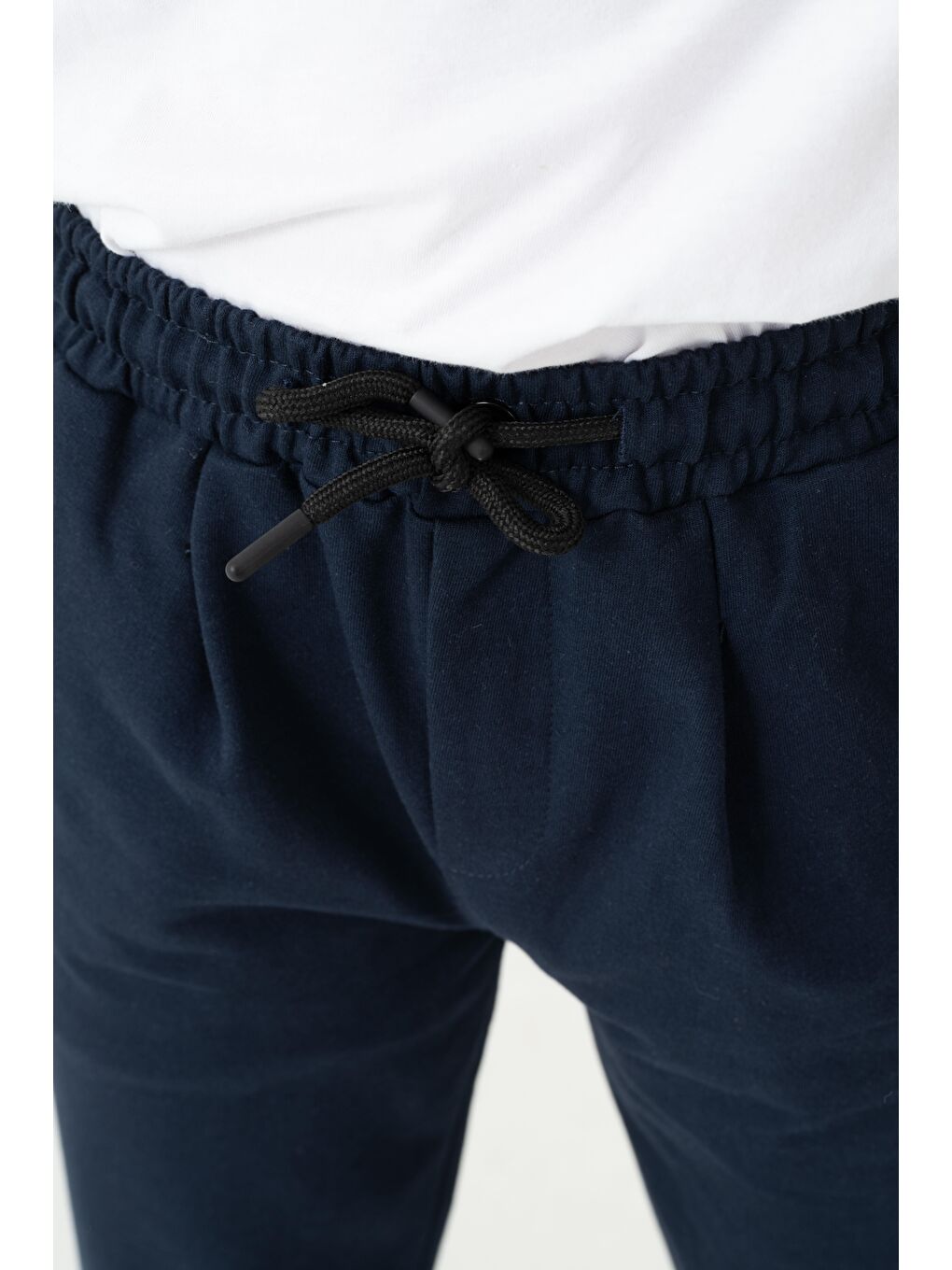 Lacivert Duble Paça Kemer Düğmeli Erkek Çocuk Eşofman Altı-6