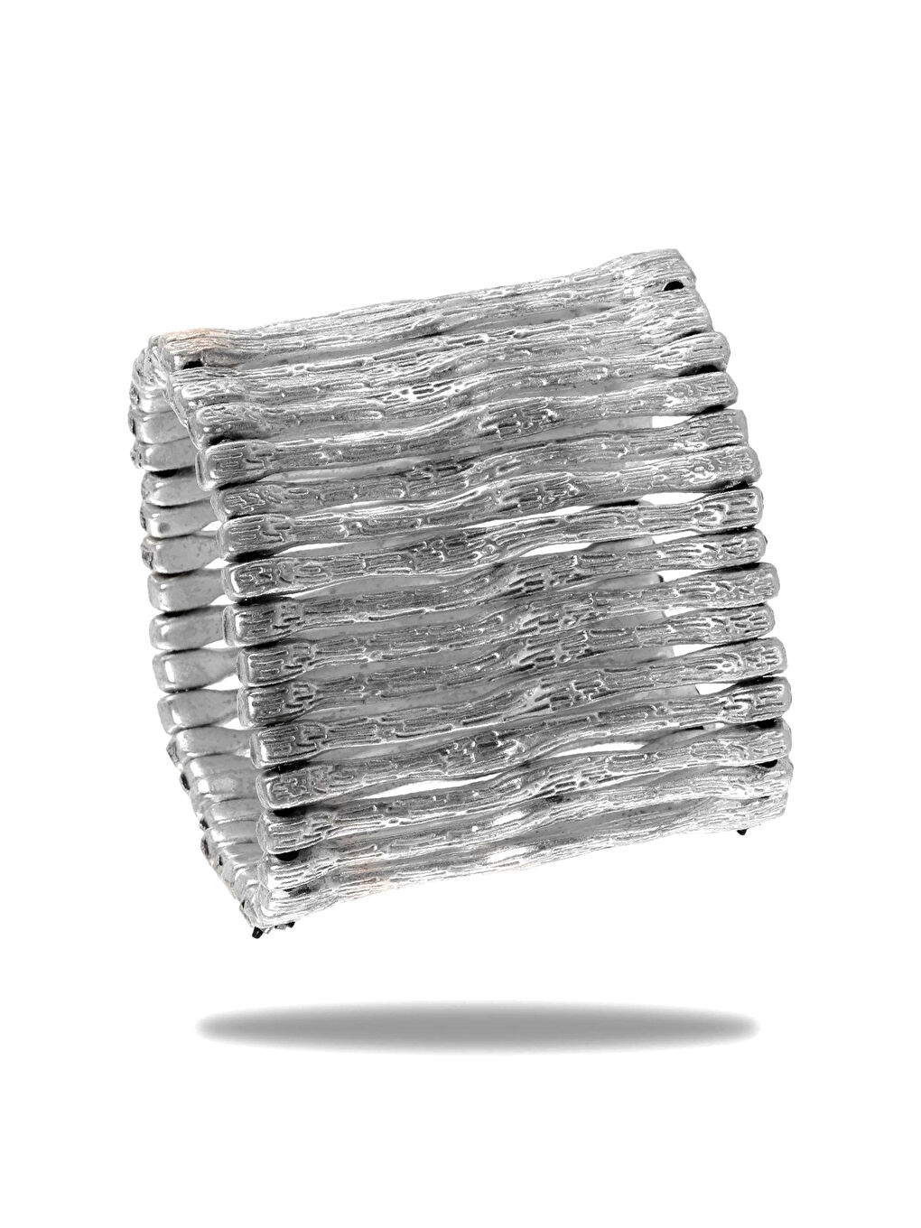 Gri Kadın Antik Gümüş Kaplama Lastikli Bileklik&Kol Aksesuarı-1