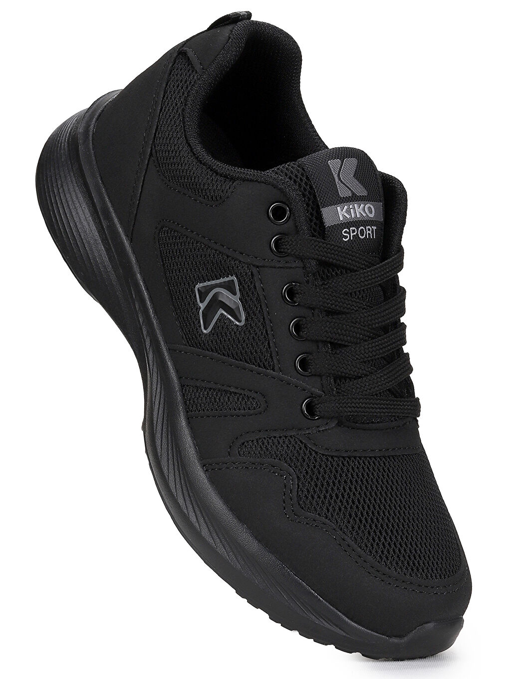 Siyah Dima Fileli Faylon Taban Erkek Çocuk Spor Ayakkabı