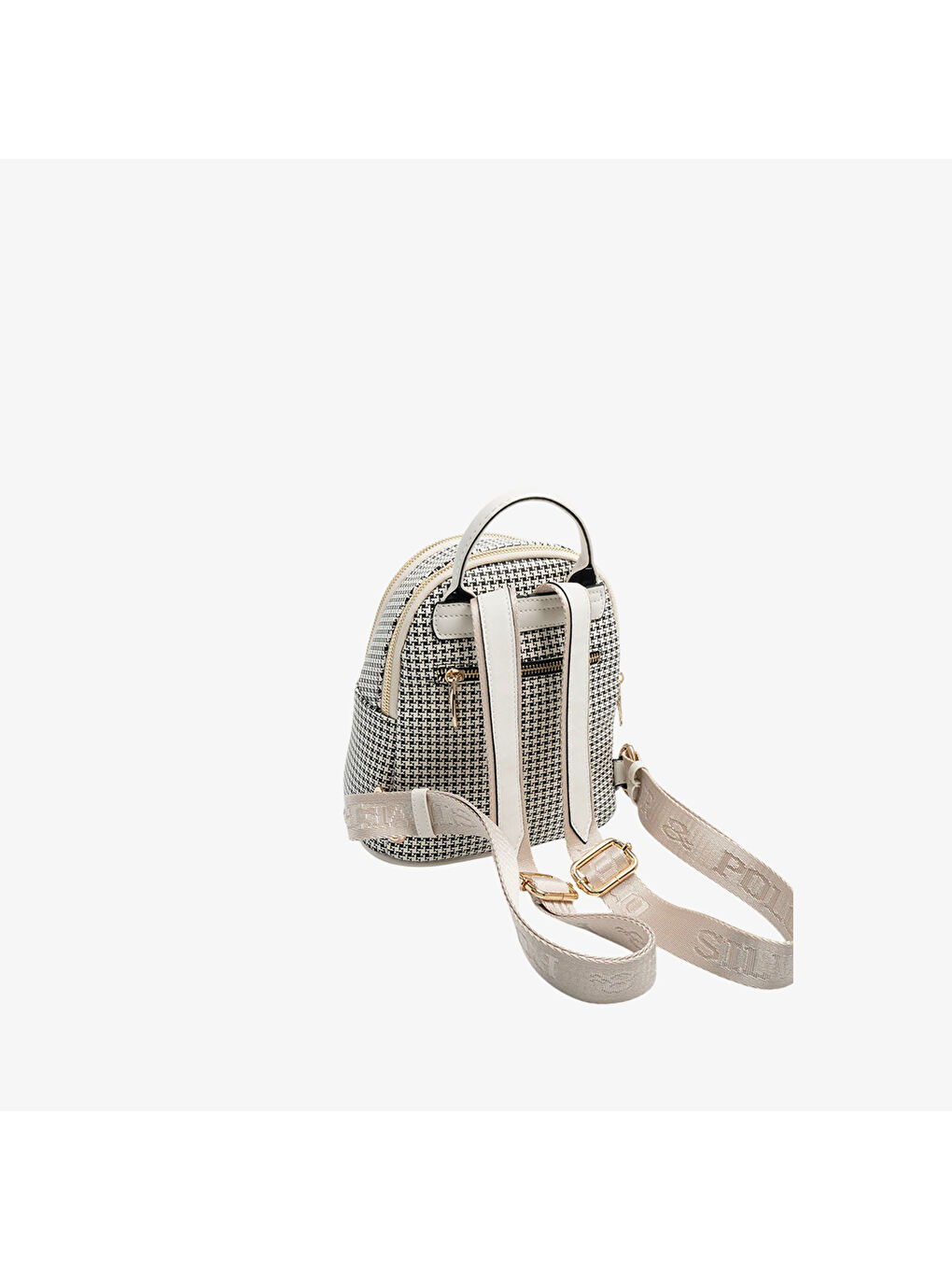 Bej Kadın SP983-M204 SILVER POLO Sırt Çantası Siyah-Kemik-3