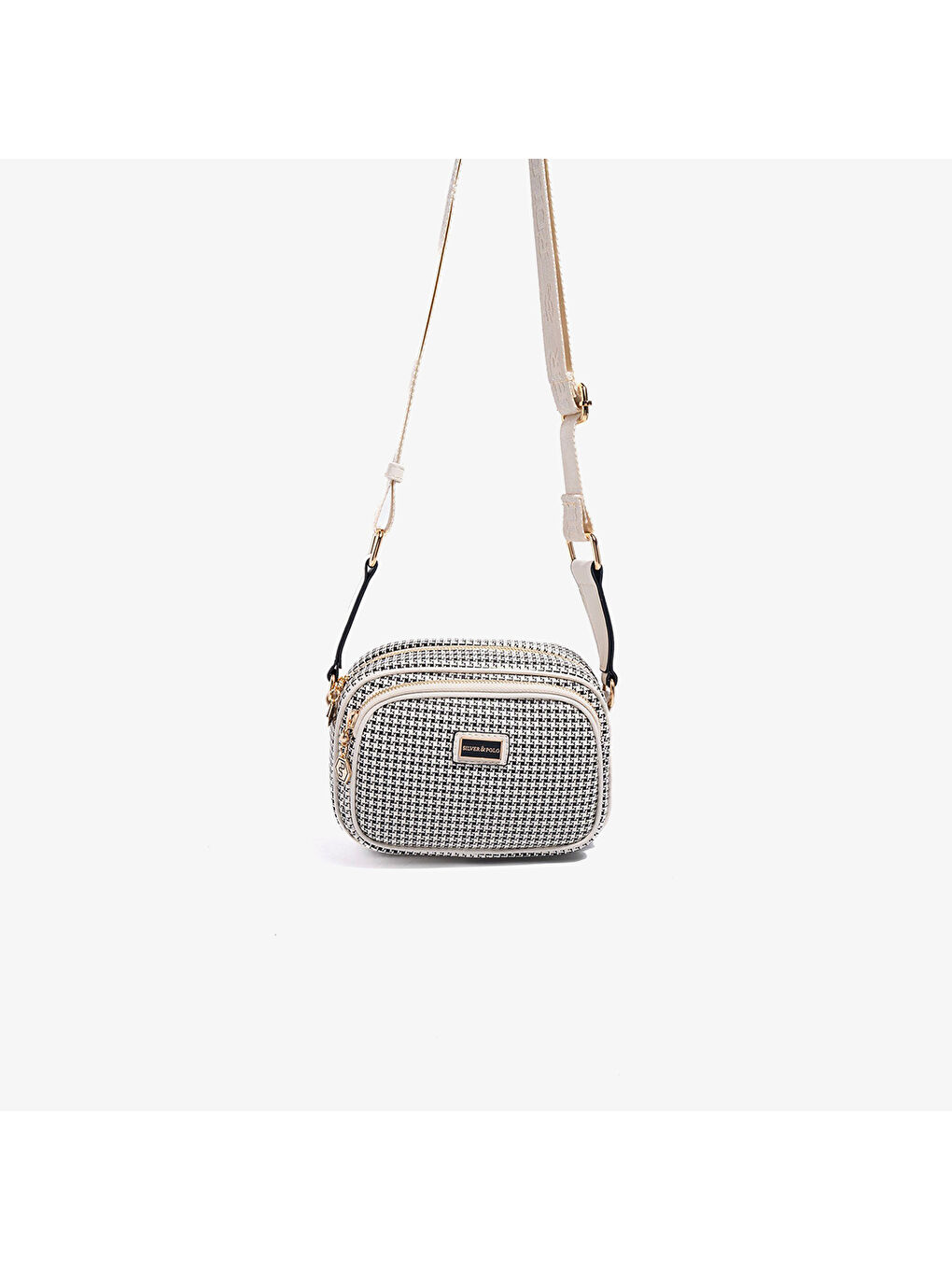 Bej Kadın SP1111-M204 SILVER POLO Çapraz Çanta Siyah-Kemik