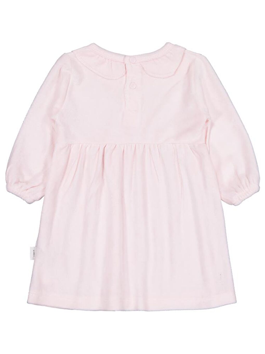 Baby Yaka Fırfırlı Bel Fiyonklu 6-18 Ay Elbise - Pembe 6-9 Ay-1