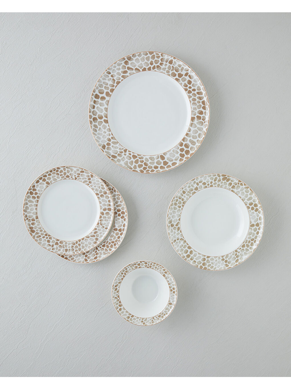Tierra Bone Porselen Yemek Takımı 24 Parça 6 Kişilik Kahverengi-2