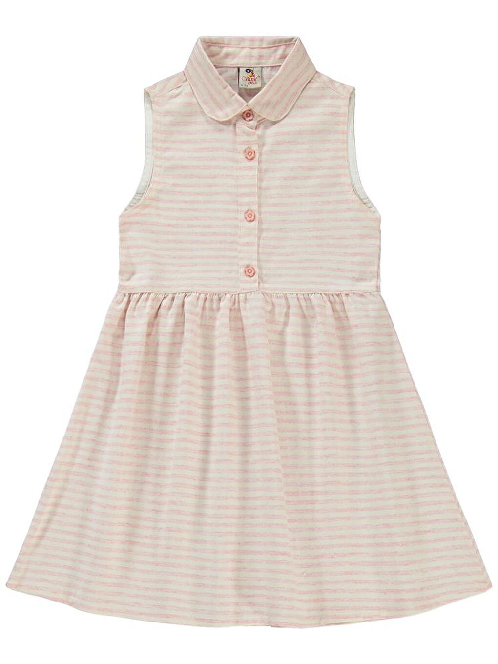 Girls Çizgili 6-9 Yaş Elbise - Kırmızı 7-8 Yaş