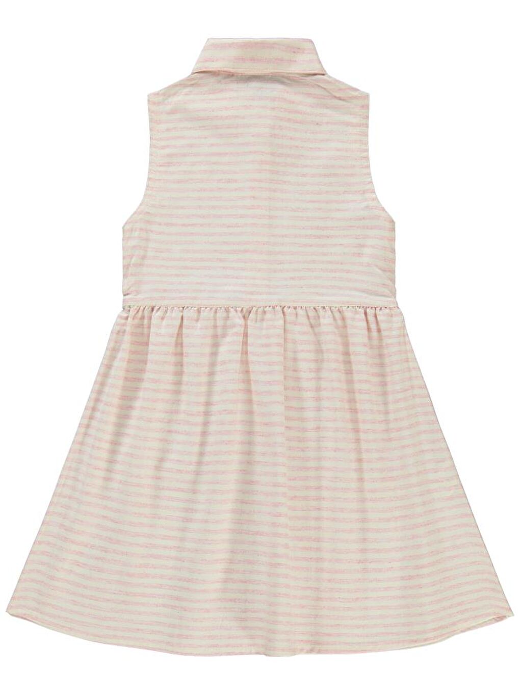 Girls Çizgili 6-9 Yaş Elbise - Kırmızı 7-8 Yaş-1