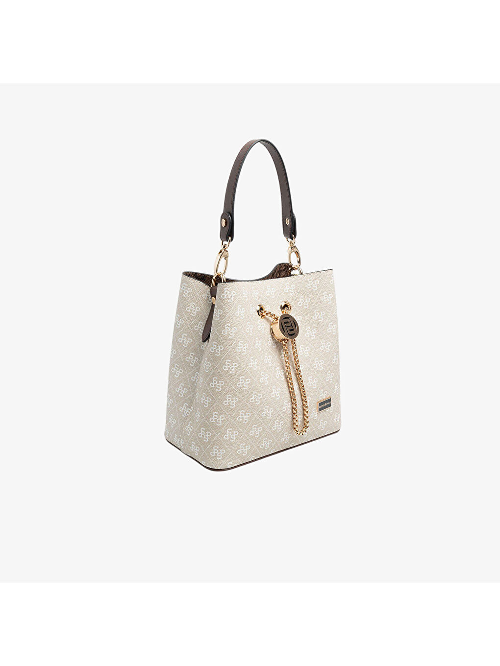 Bej Kadın SP967-M178 SILVER POLO Çapraz Çanta Taş-Kahve-1