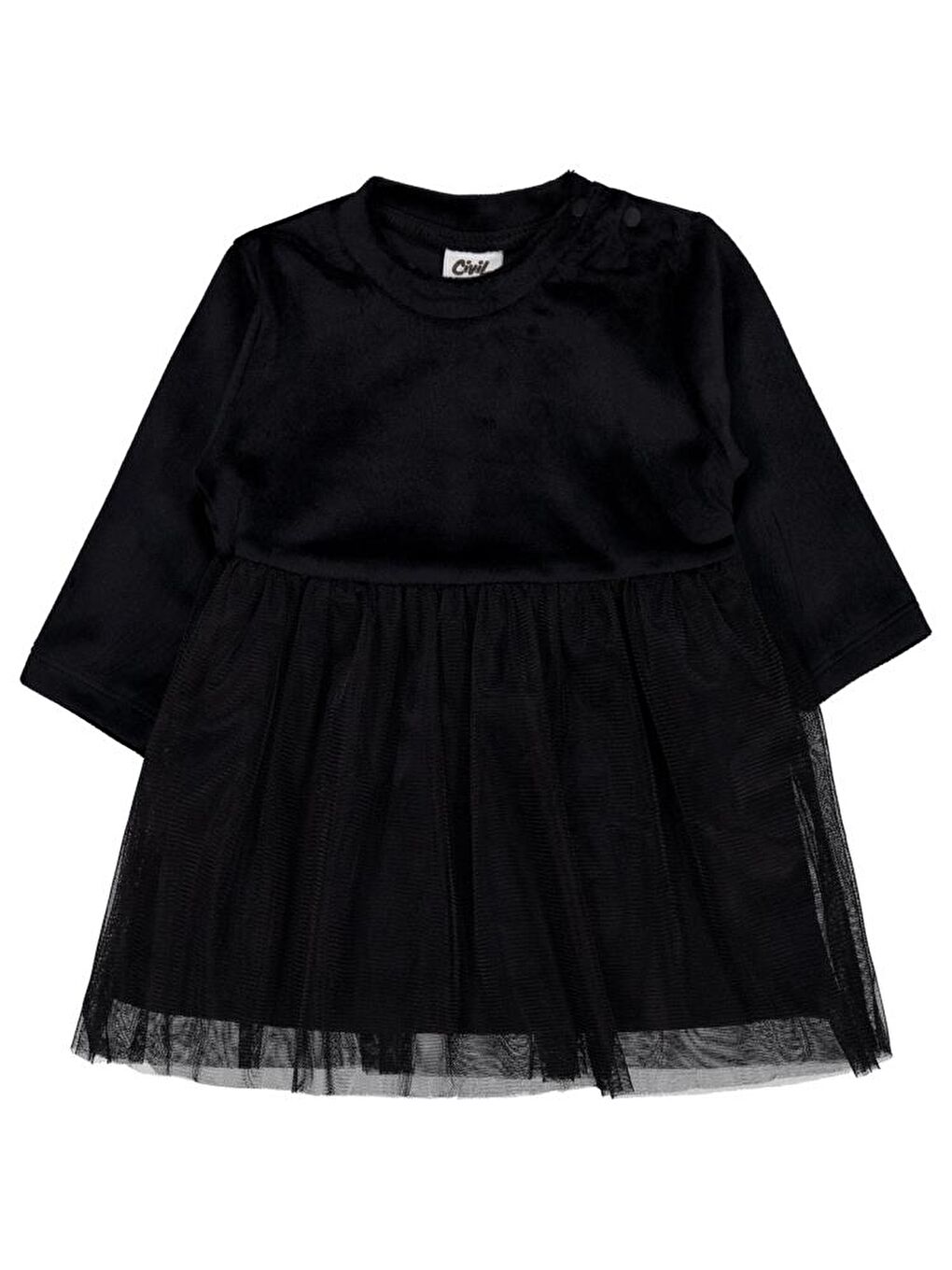 Baby Tüllü 6-18 Ay Jile ve Elbise - Siyah 9-12 Ay