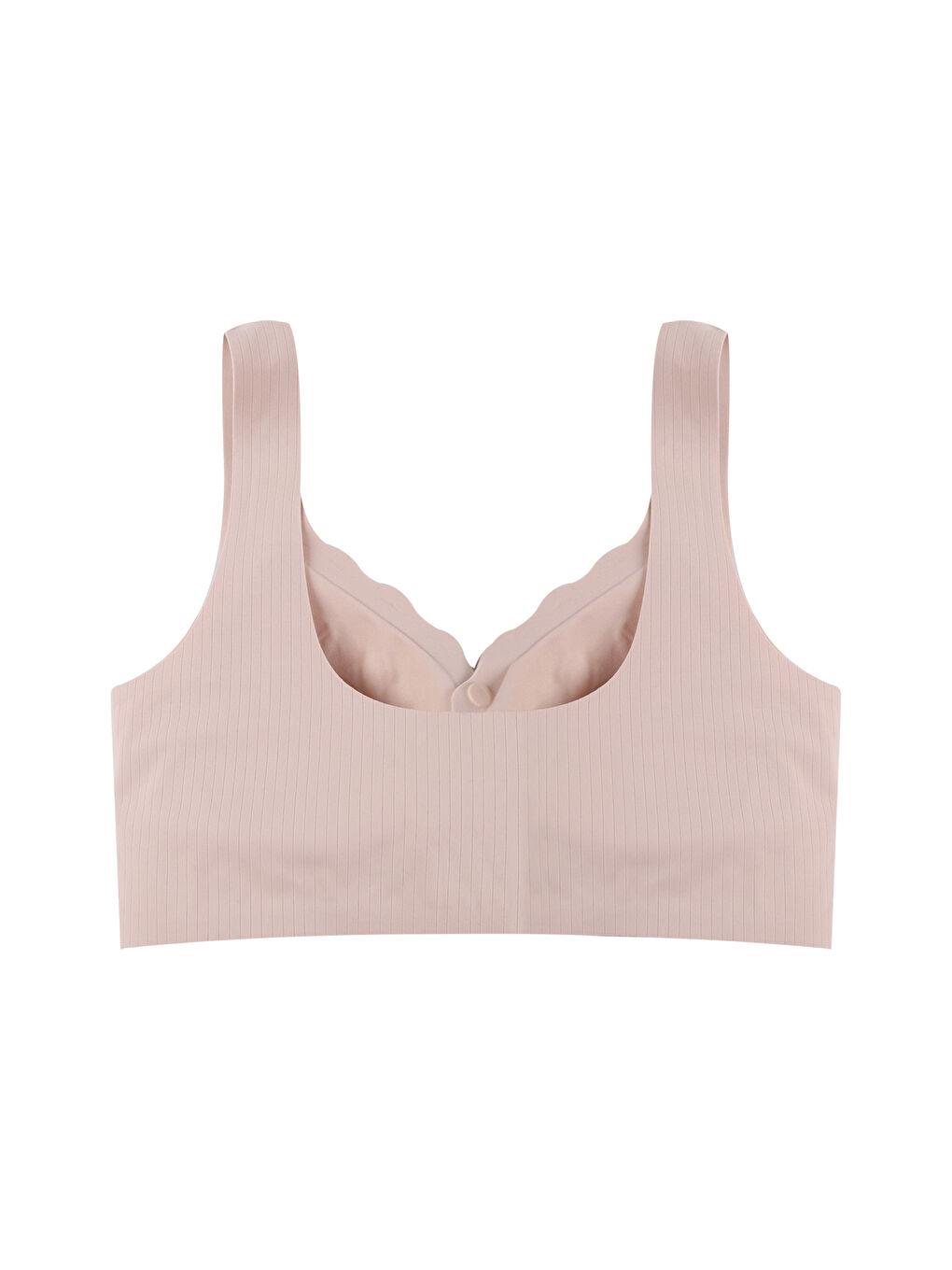 Ekru Balensiz Lazer Dikişsiz Kaplı Önden Kopçalı Sütyen Büstiyer-1