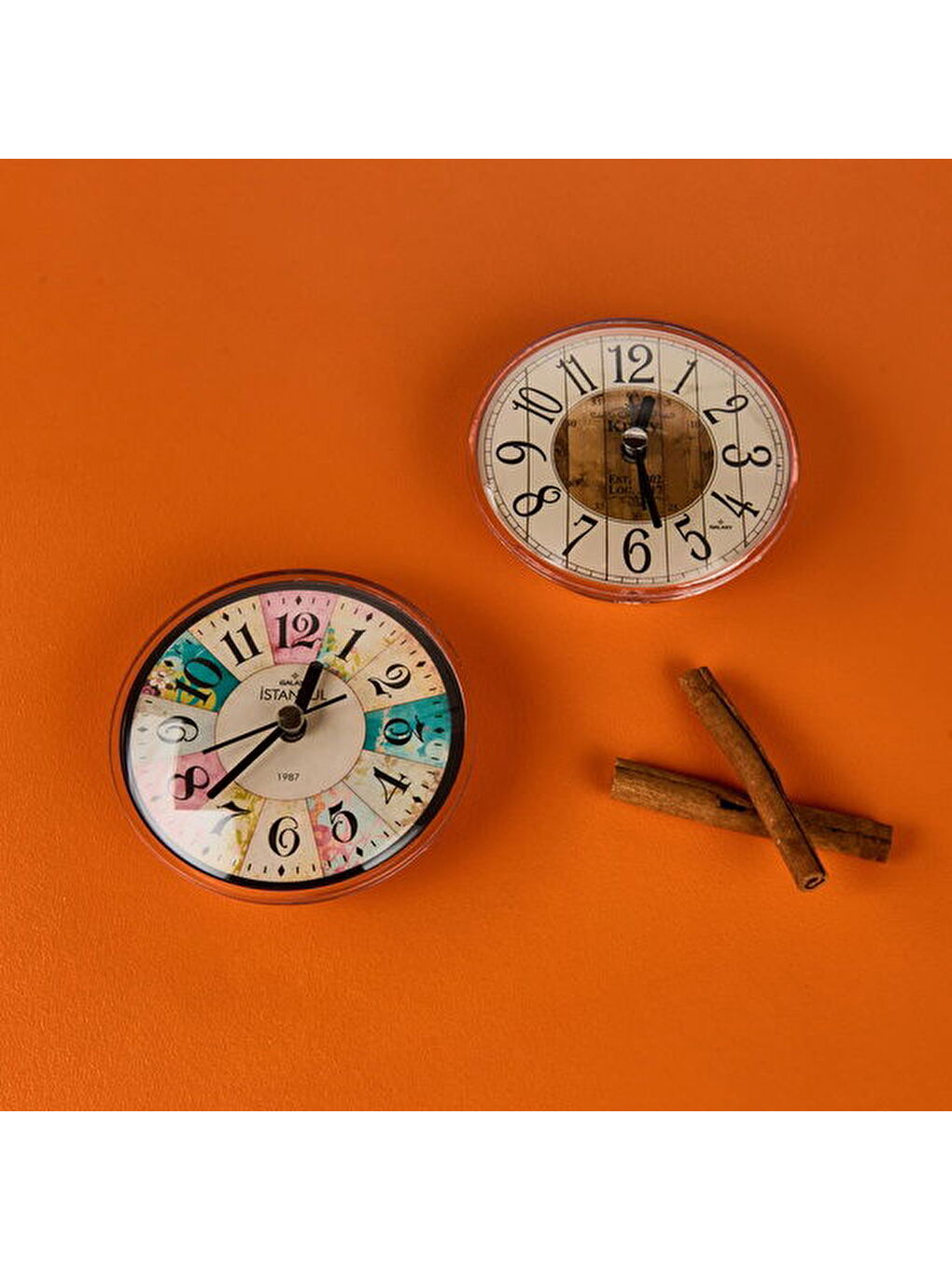 Karışık Yuvarlak Mıknatıslı Buzdolabı Saati - Asorti - 10 cm-1