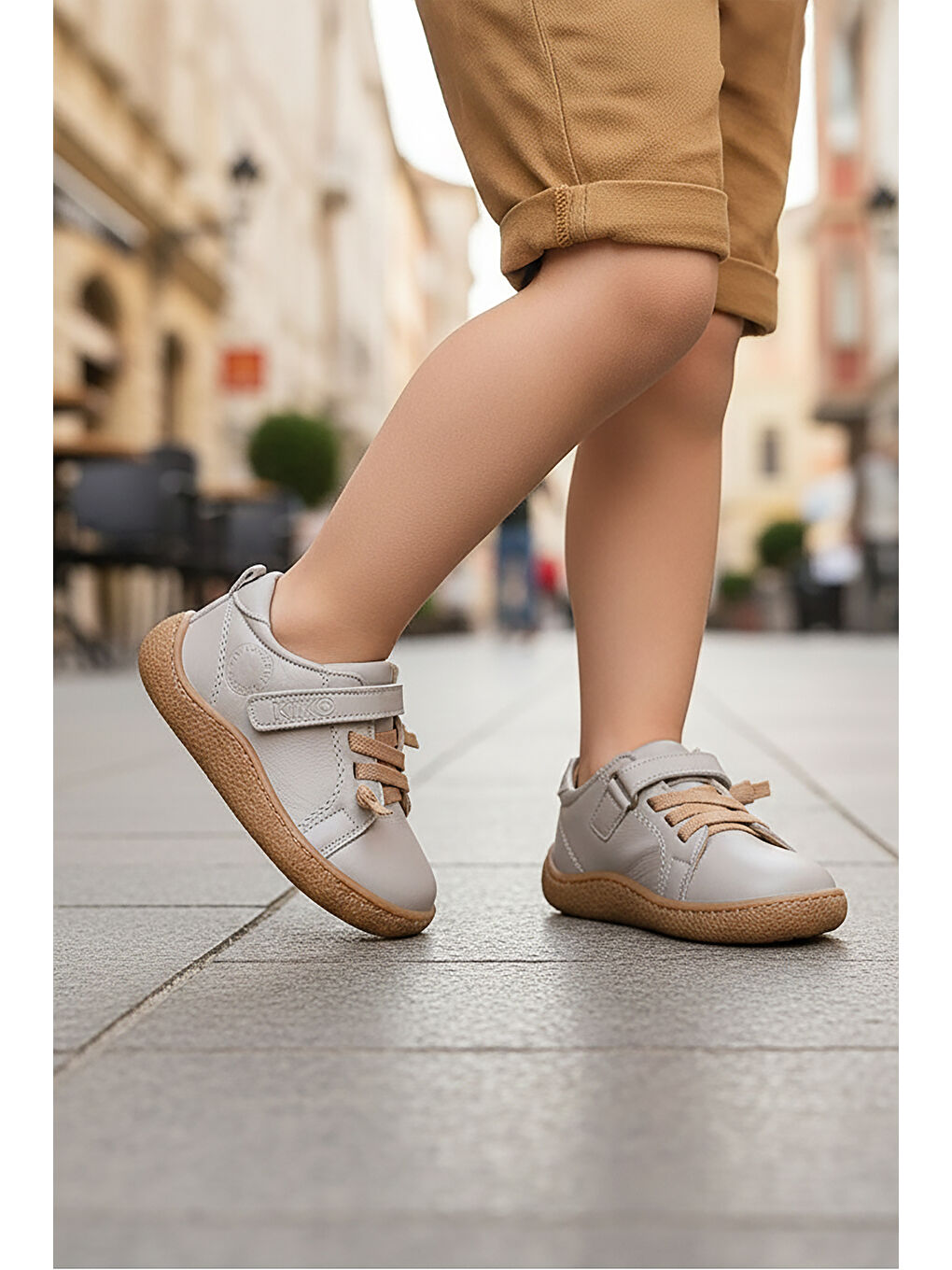 Bej Arad %100 Deri Günlük Erkek Bebek Spor Ayakkabı-2