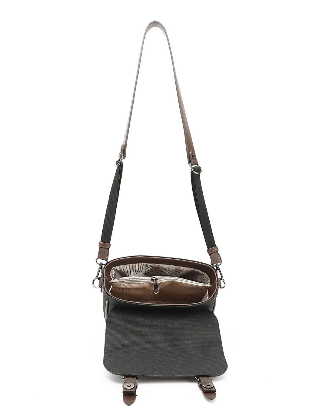 Mor Kadın ZÜMRÜT-SİYAH Uzun Askılı Omuz Çantası-4