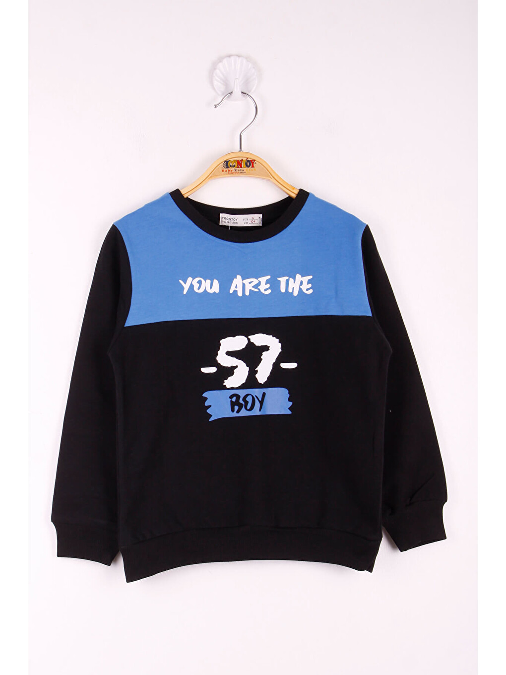 Mavi Erkek Çocuk 57 Baskılı Garnili Sweatshirt