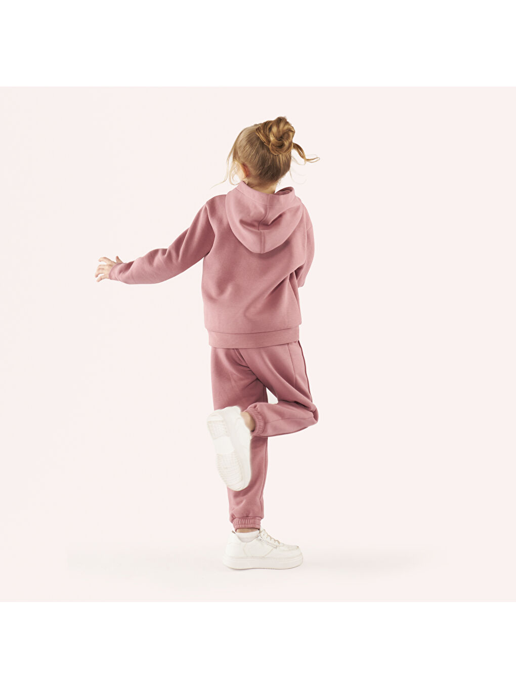 Panço Pembe Kız Çocuk Baskı Detaylı Kapüşonlu Sweatshirt - 4