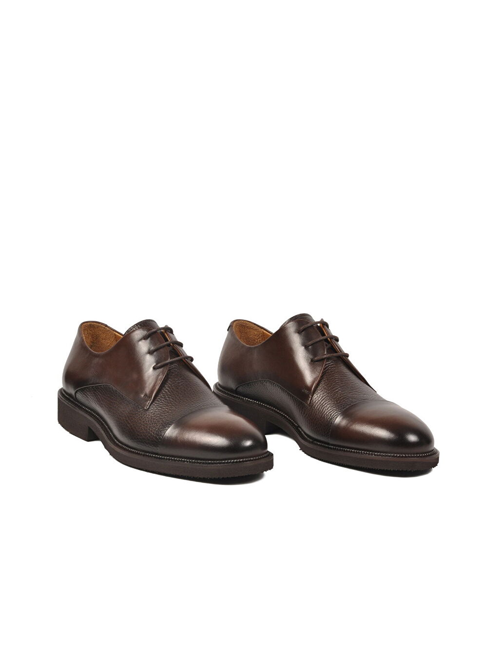 Kahverengi Kahve Hakiki Deri Erkek Klasik Ayakkabı 3264 M-2