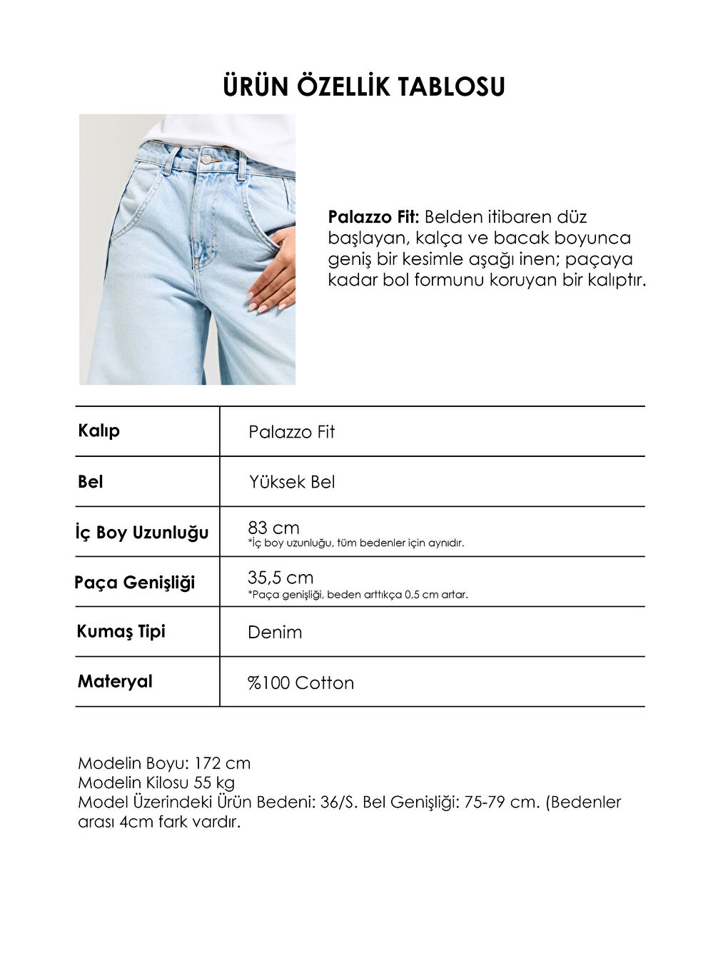 Mavi Kadın Ice 12s6-3 Palazzo Fit Yırtık Detaylı Tasarım Denim Jean-3