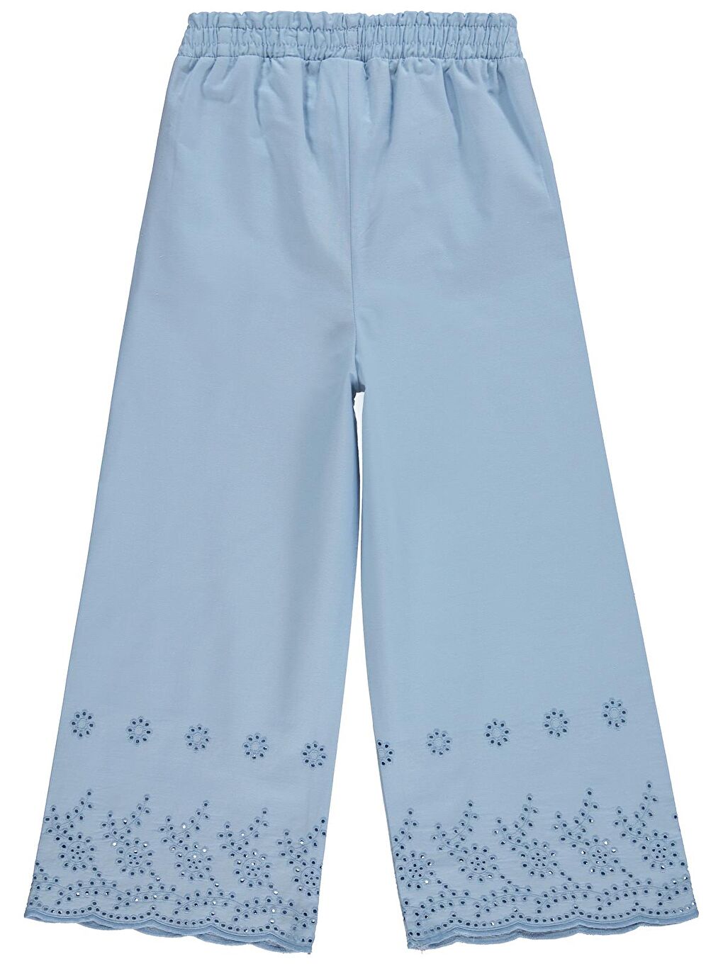 Girls Kız Çocuk Beli Kemerli 6-9 Yaş Pantolon - Mavi 8-9 Yaş-1