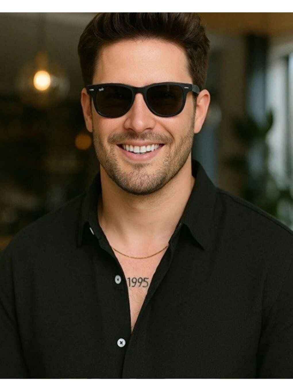 Siyah Erkek Uzun Kollu Regular Sofya Keten Gömlek-2