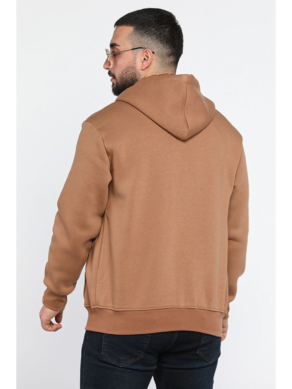 Mishar İtalia Ekru Erkek Kapüşonlu Şardonlu Sweatshirt - 2