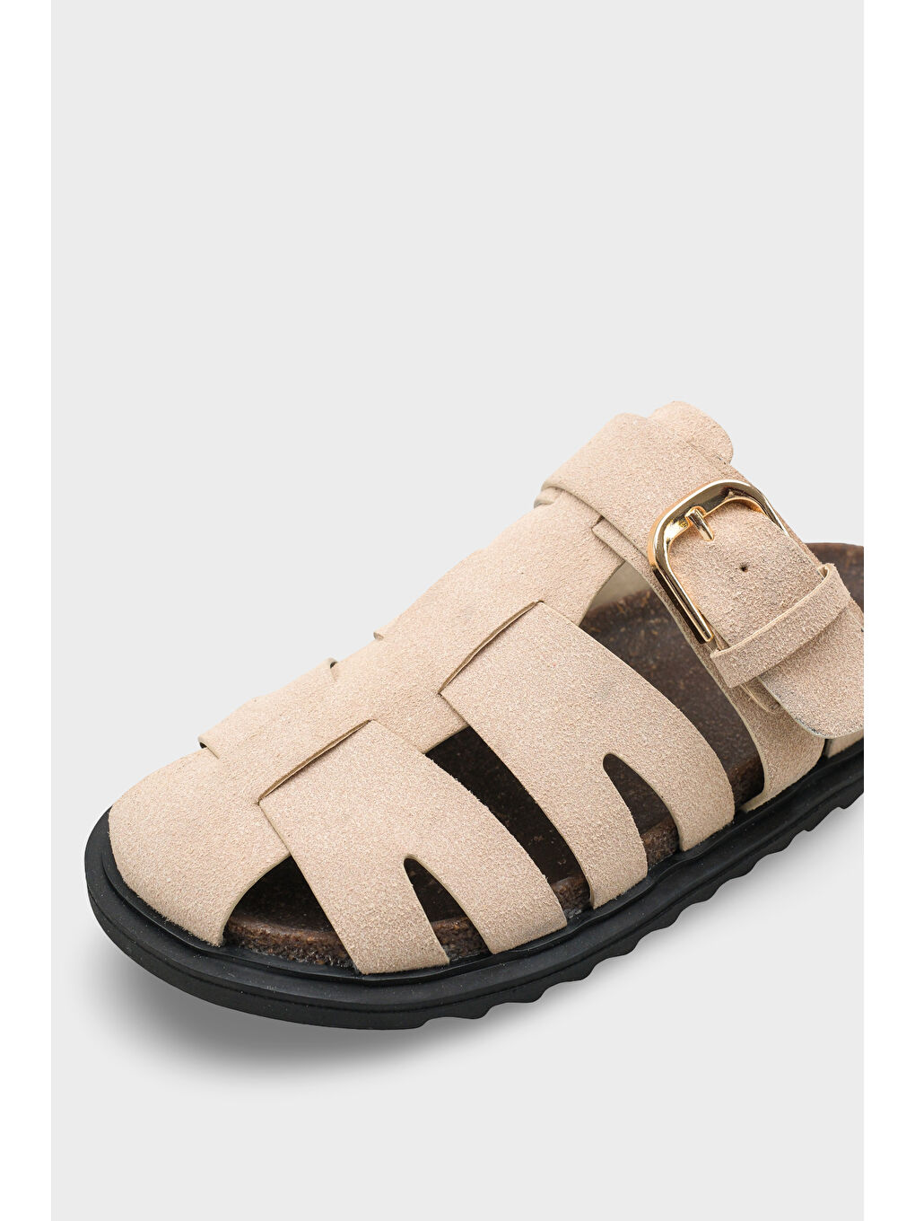 Bej Abbie Gladyatör Tokalı Kadın Terlik-2