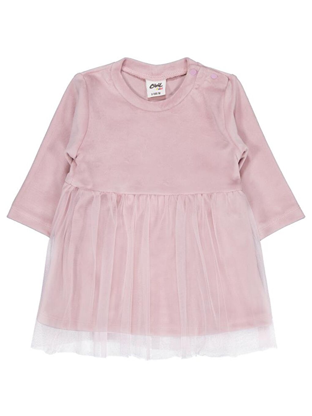 Pembe Baby Tüllü 6-18 Ay Jile ve Elbise - Lila 6-9 Ay-1