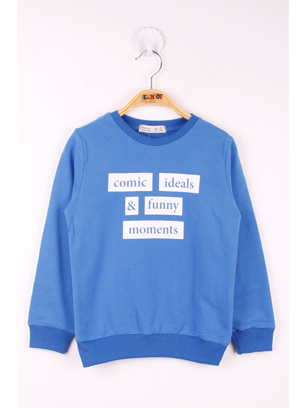 Mavi Erkek Çocuk Baskılı Sweatshirt