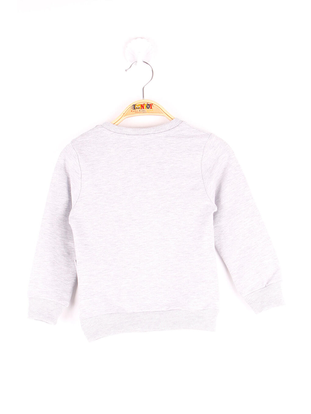 Gri Erkek Çocuk Çizgili Cepli Sweatshirt-2
