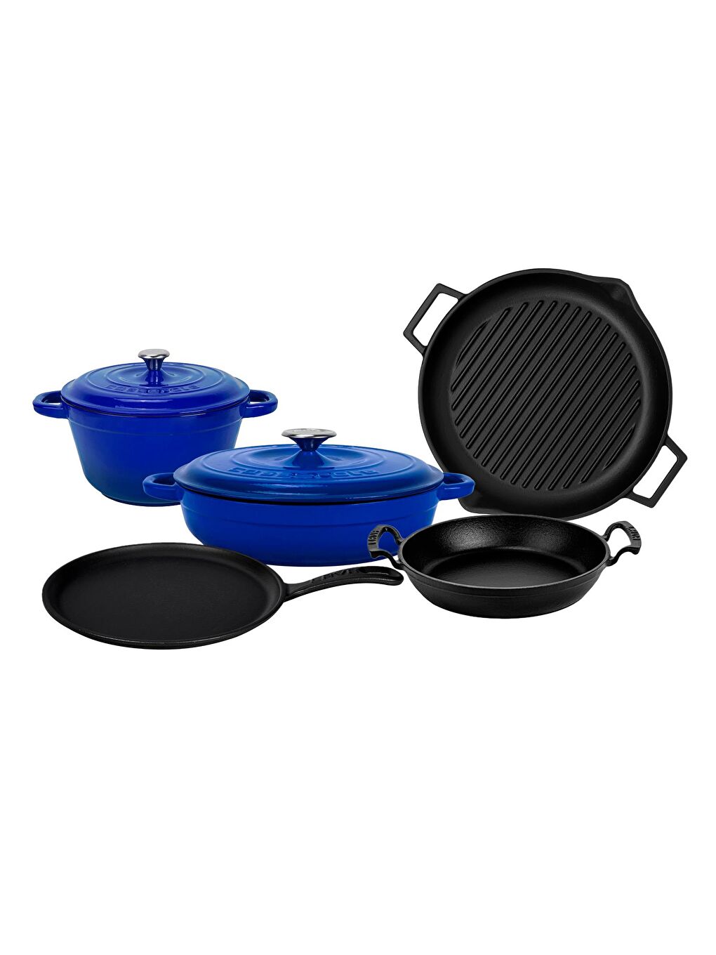 Mavi Döküm 5x Trendy Serisi 8 Parça Tencere & Tava Seti-1