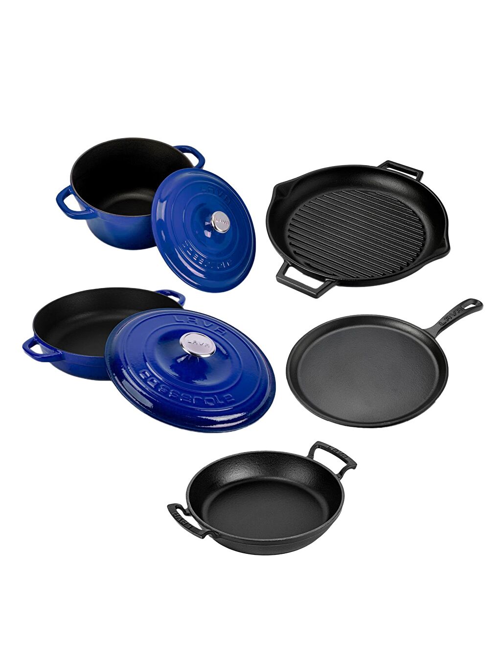 Mavi Döküm 5x Trendy Serisi 8 Parça Tencere & Tava Seti-2