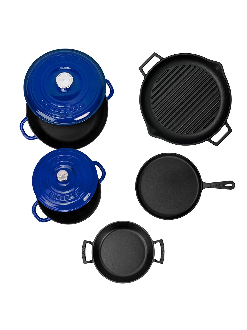 Mavi Döküm 5x Trendy Serisi 8 Parça Tencere & Tava Seti-3