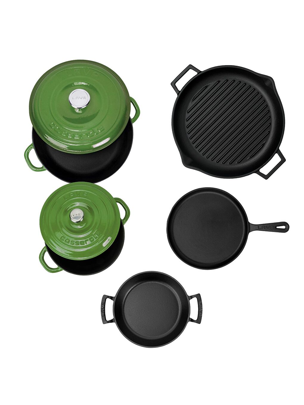 Yeşil Döküm 5x Trendy Serisi 8 Parça Tencere & Tava Seti-3