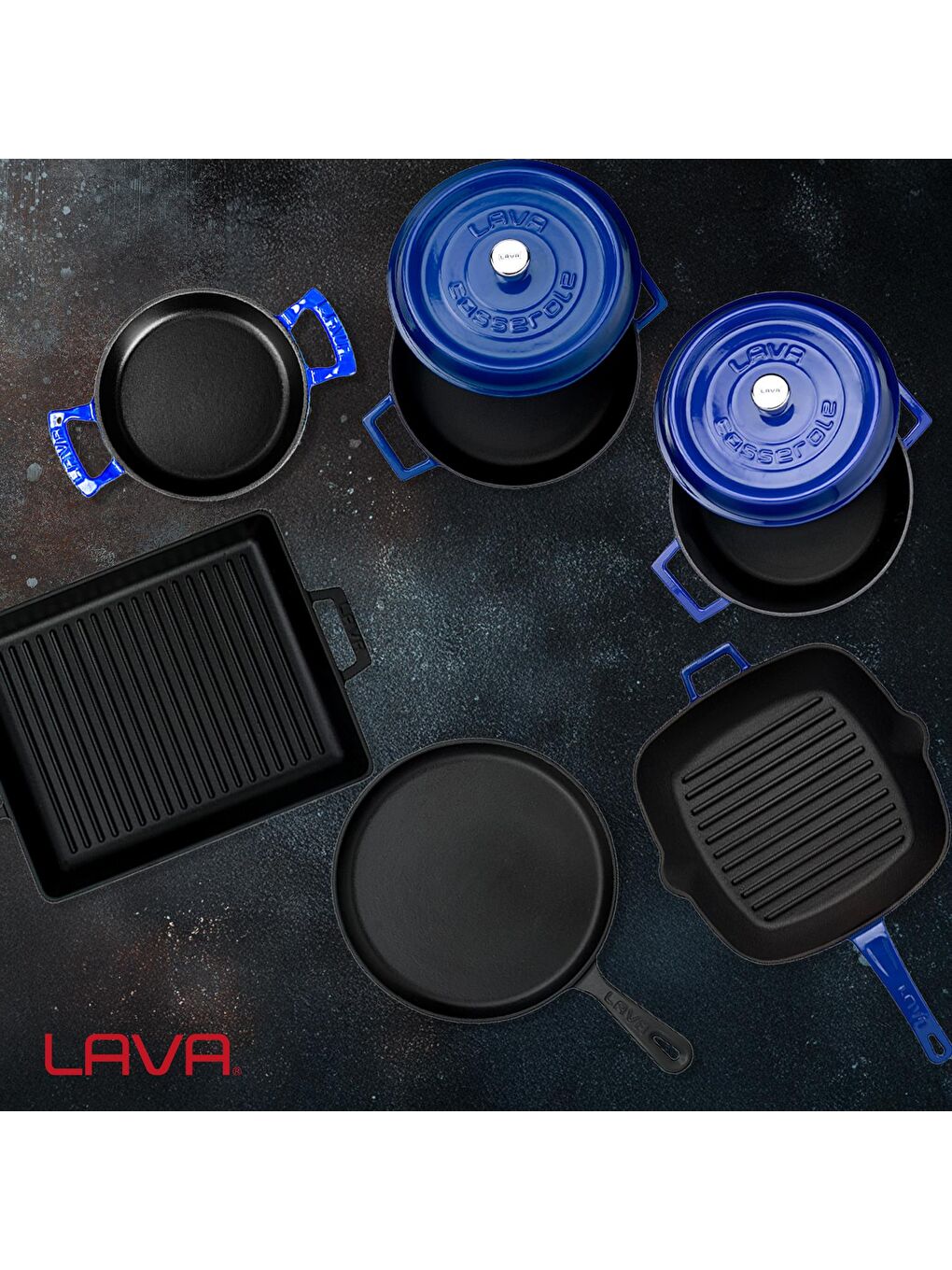 Mavi Döküm 5x Trendy Serisi 8 Parça Tencere & Tava Seti-7