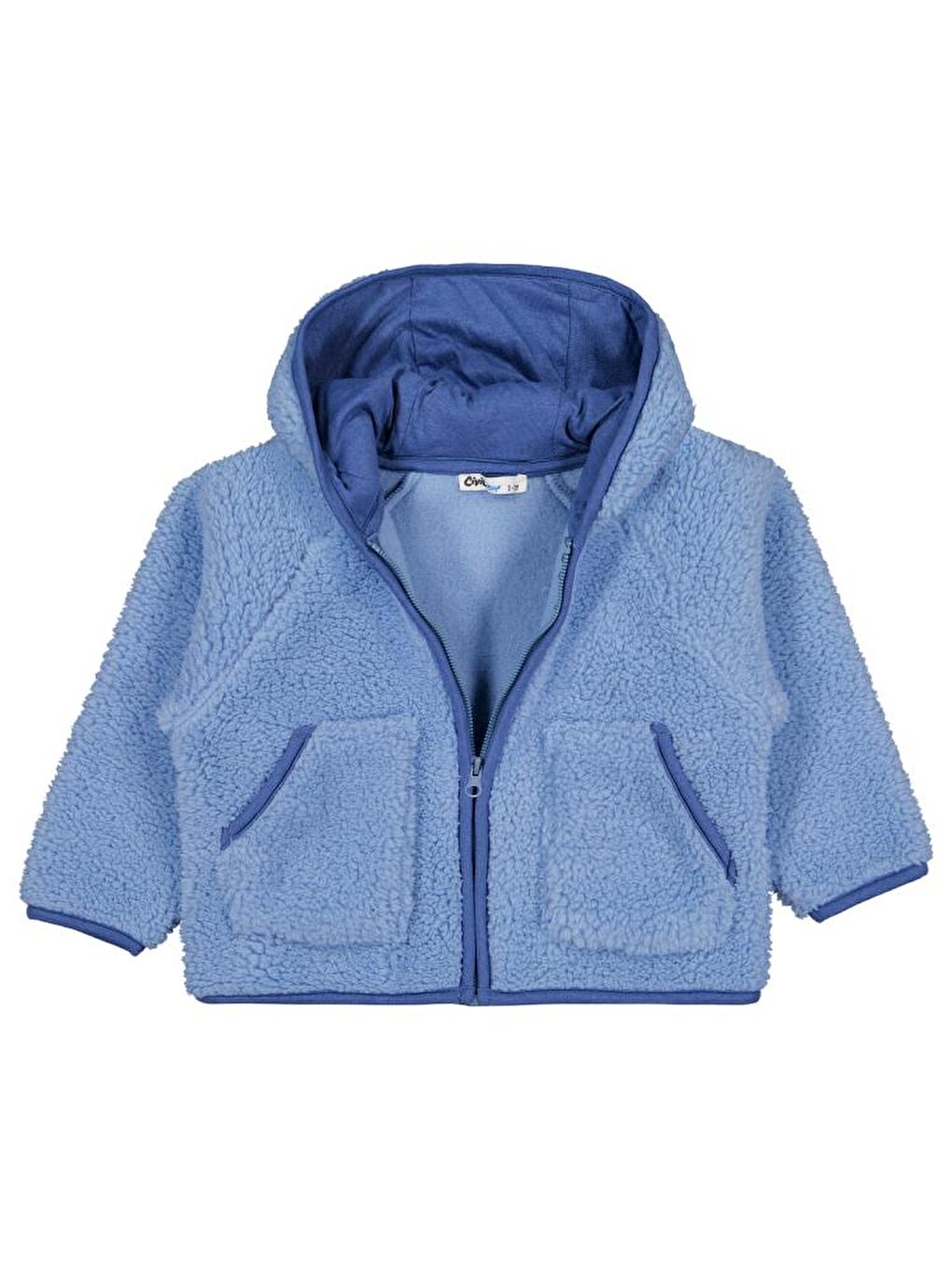 Boys Biyeli Fermuarlı 2-5 Yaş Hırka - Mavi 2-3 Yaş-1