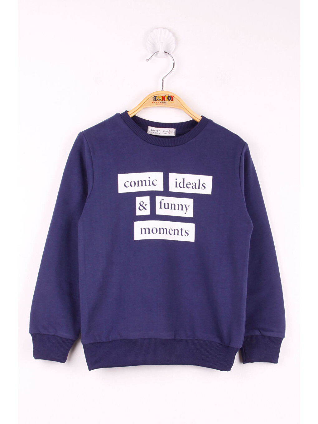 Lacivert Erkek Çocuk Baskılı Sweatshirt